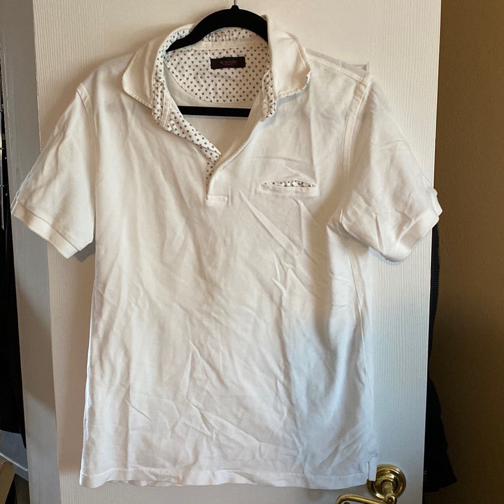 SAND COPENHAGEN WHITE MENS POLO